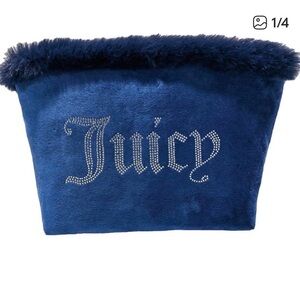 Juicy Couture Navy Faux Fur Pouch